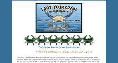 Desktop Screenshot of igotyourcrabs.com